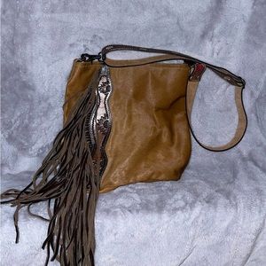 Myra Bag with Hand-tooled Sunflowers & Fringe